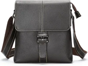 NIUCUNZH Genuine Leather Small Messenger Bag Vintage Leather Man Purse Handbag Crossbody Shoulder Bags for Men