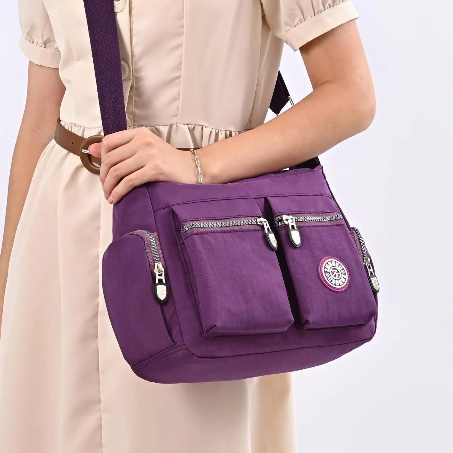 Nylon Cross-body Bags for Women Lightweight Messenger Purses Travel Shoulder Bag