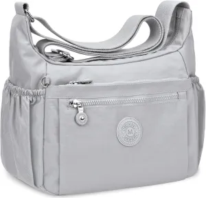 Nylon Crossbody Bags for Women Waterproof Lightweight Large Travel Purses Multi-Pocket Pocketbooks Shoulder Bag