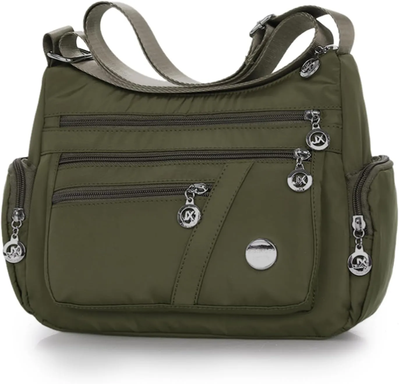 Nylon Crossbody Bags for Women Waterproof Shoulder Bag Ladies Multi Pocket Tote Handbag Travel Messenger Bag