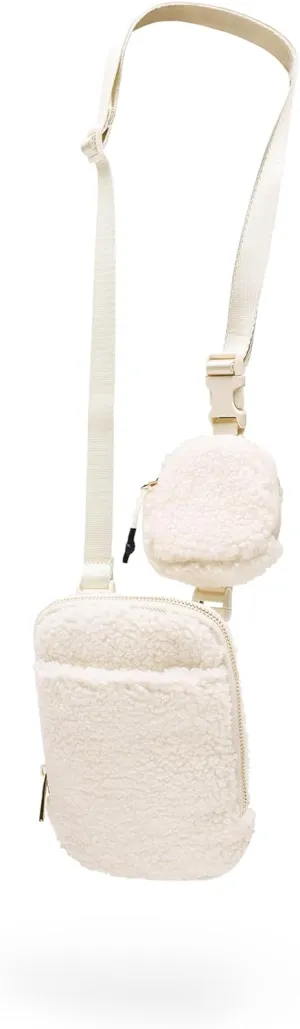 ODODOS Unisex Crossbody Bag with Removable Small Pouch Adjustable Belt Bag for Cell Phone Travel Workout Running Hiking