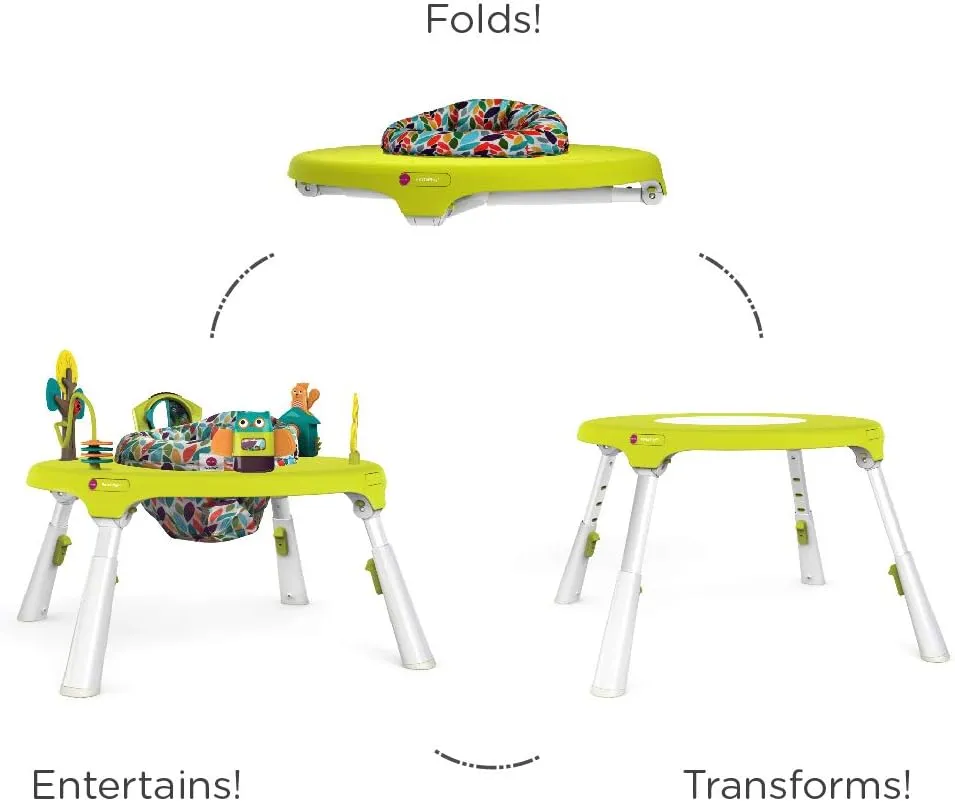 ORIBEL PortaPlay Baby Activity Center: Development Focused Toys. Foldable, Portable, and Transforms to a Play Table, Unisex (Forest Friends)