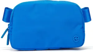 Pander Two Way Zipper Fanny Pack Nylon Everywhere Belt Bag for Women, Water Repellent Waist Packs, Crossbody Bags with Adjustable Strap (Capri Blue).