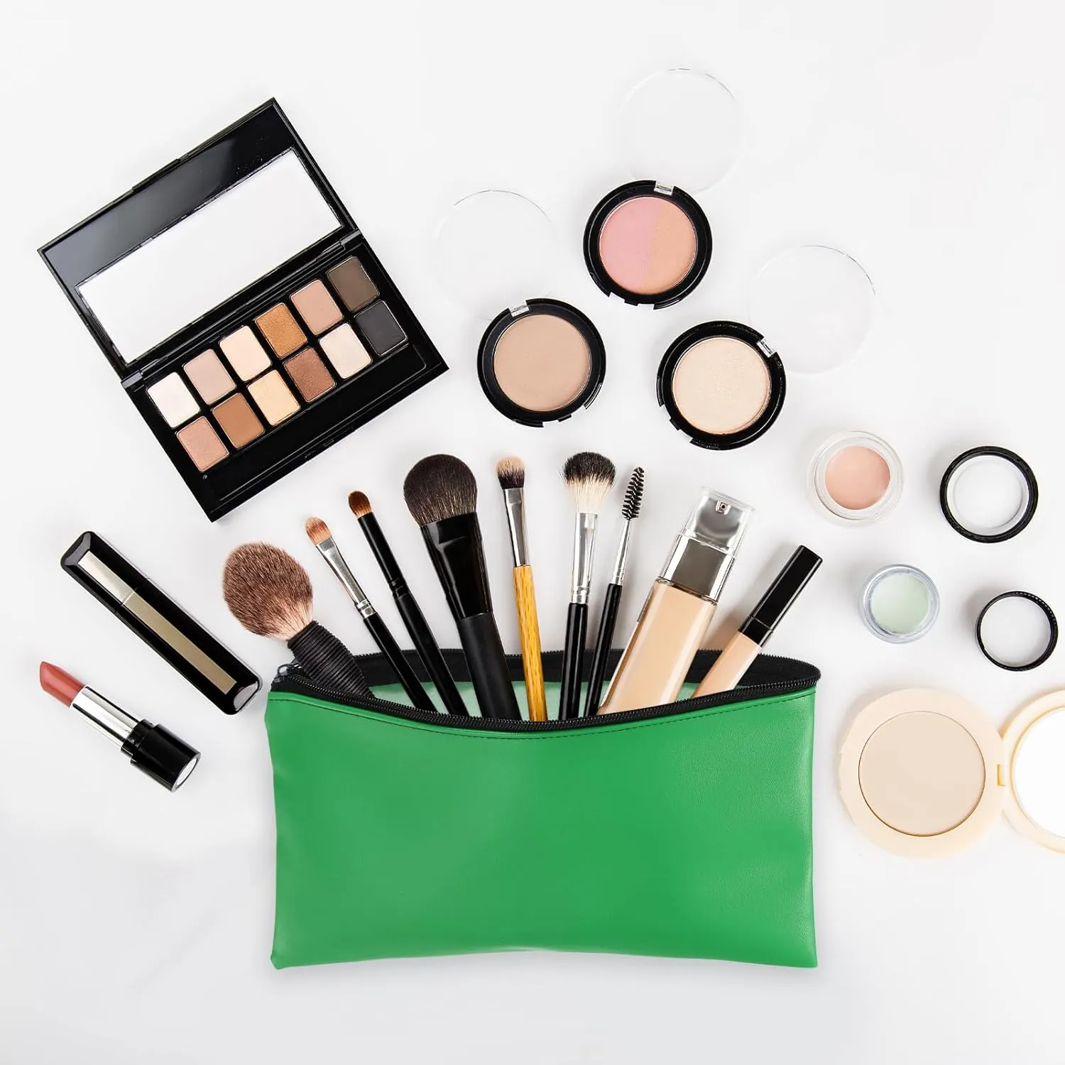 PATIKIL 11"x 6" Bank Deposit Bag, 8Pcs Money Bag Bank Bag Security Money Pouch Receipt Holder for Tickets Coin Makeup Cosmetics Bills, Green