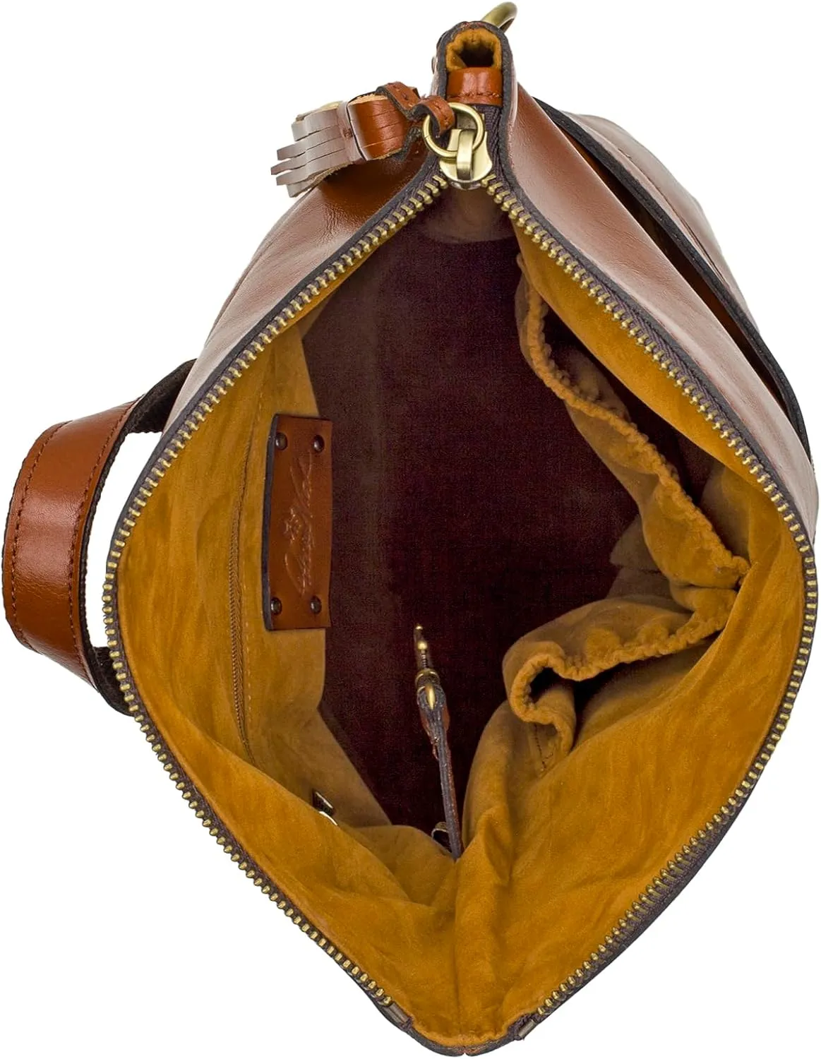 Patricia Nash Luzille 100% Full Grain Leather Backpack for Women - Convertible Backpack Tote - Genuine Leather BackPack Purse/Crossbody, Tan O/S
