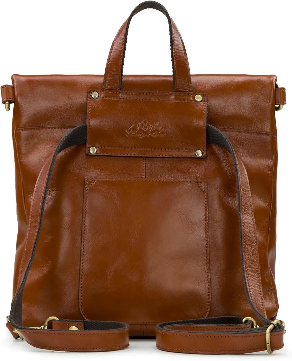 Patricia Nash Luzille 100% Full Grain Leather Backpack for Women - Convertible Backpack Tote - Genuine Leather BackPack Purse/Crossbody, Tan O/S