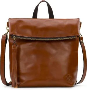 Patricia Nash Luzille 100% Full Grain Leather Backpack for Women - Convertible Backpack Tote - Genuine Leather BackPack Purse/Crossbody, Tan O/S