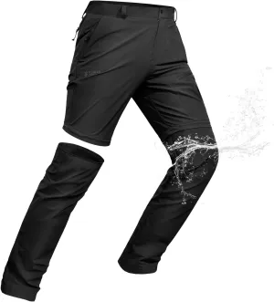 Pioneer Camp Men's Outdoor Convertible Hiking Pants Waterproof Quick Dry Fishing Pant Zip Off Work Trousers