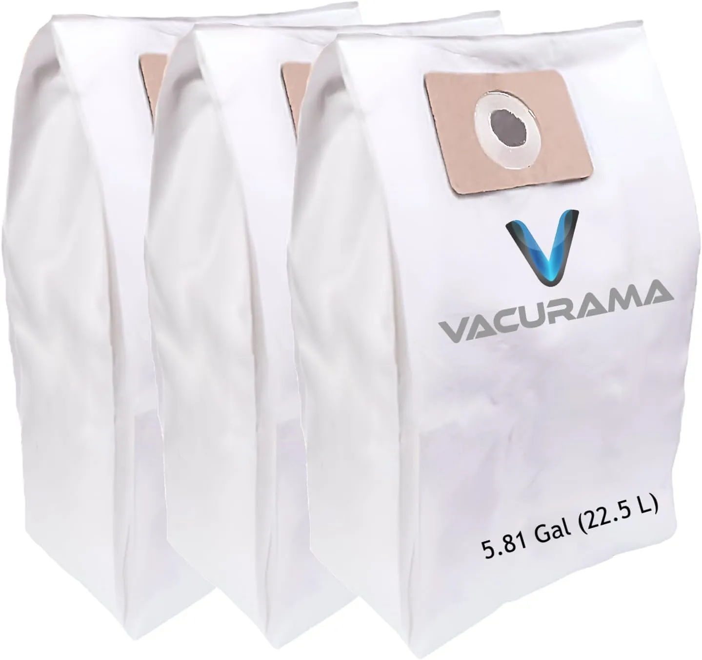 Premium Bags Compatible for 22.5L/5.8 Gal. OVO-700ST-35H, Filtre 186, Husky Storm, Eclipse, Equinox, Pro, Titan, Nadair and Other Central Vacuum Systems (3 Bags)