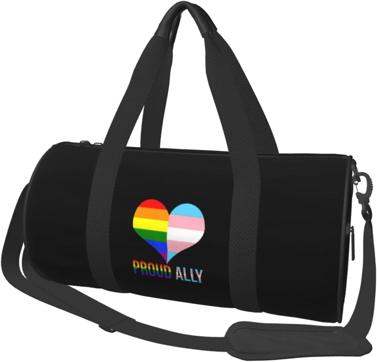 Proud Ally Mom Lgbt Transgender Gifts Lgbtq Pride Duffel Bag Unisex-Adult Gym Duffel Bag Workout Bag Drawstring Backpack Lightweight Carryon Gymbag For Men/Women