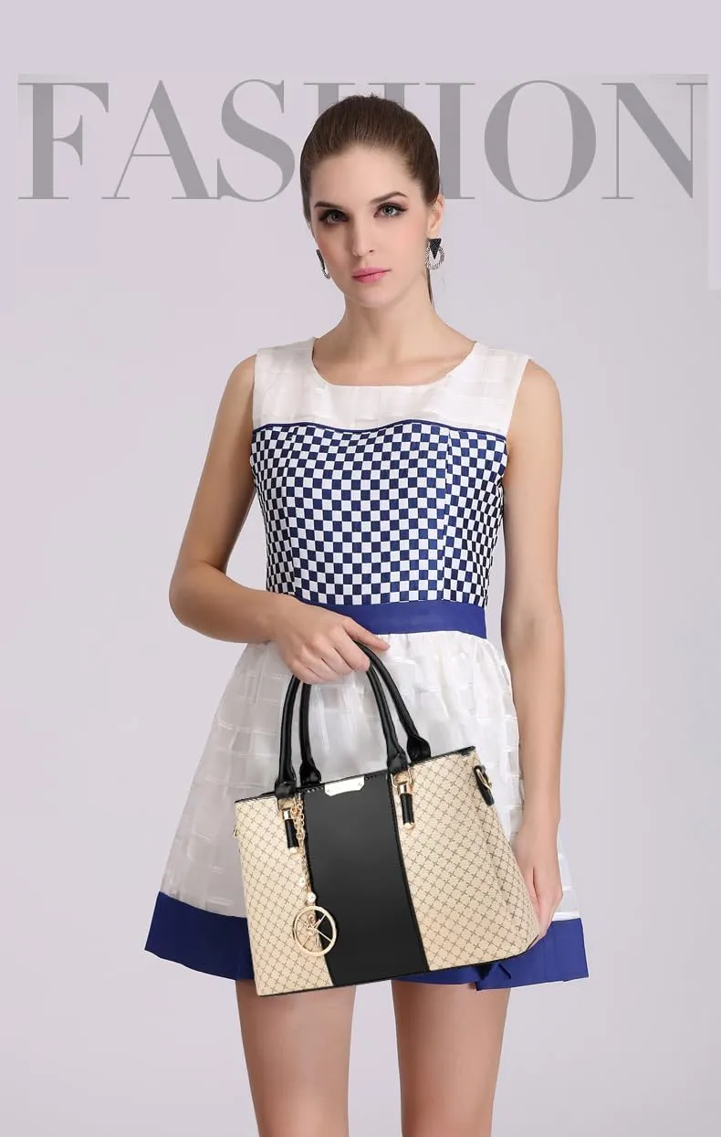 Purse and Handbags for Women, 3 Zip Compartments Tote Bag Designer Shoulder Purse Top Handle Satchel Bags
