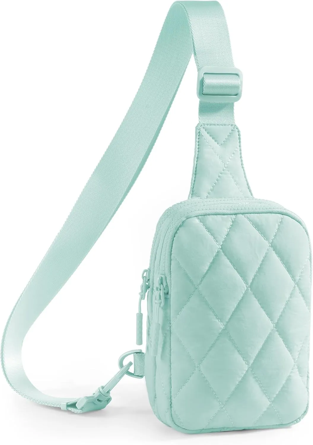 Quilted Puffer Sling Bag for Women Small Backpack Crossbody Chest Bag Fanny Packs Purses for Casual Traveling Hiking