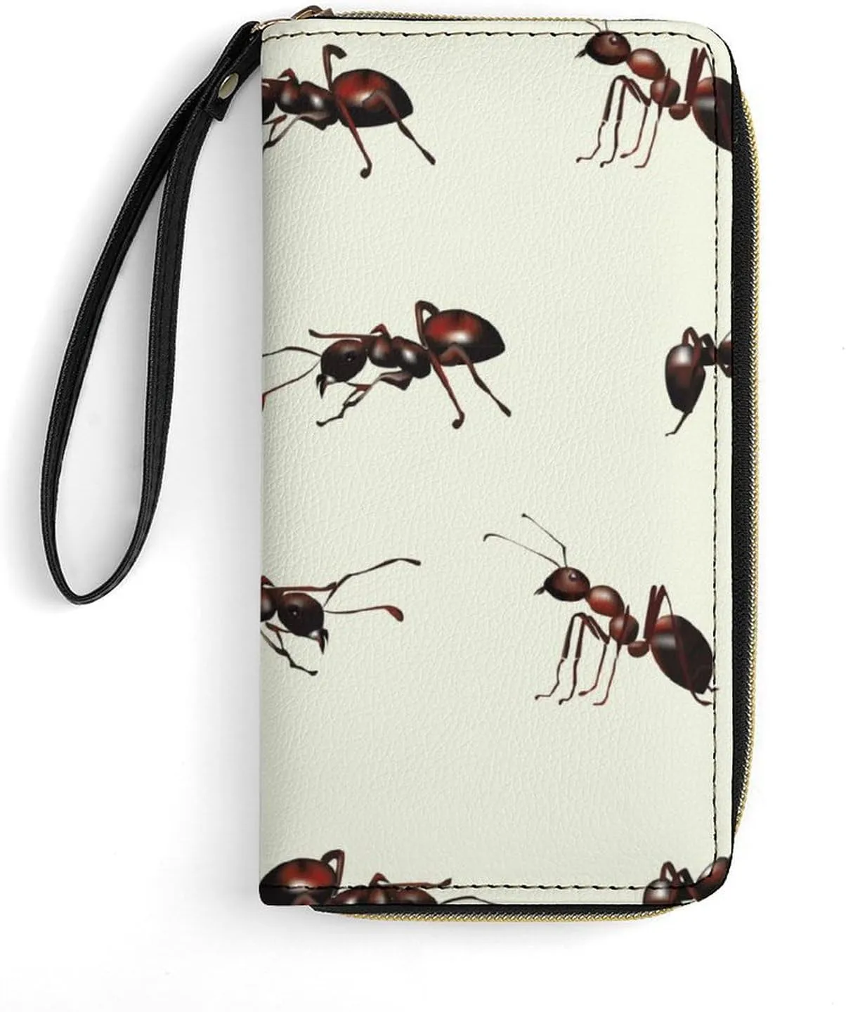 Realistic Ants Women's Wallet Long Clutch Purse with Wristlet Strap Zipper Phone Handbag, 19.7x10.5cm, style, vfdxzgbf456