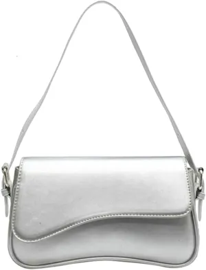 Retro Shoulder Bag for Women Trendy Versatile Tote Bags Small Sling Bags with Zipper Closure Pure Color Handbag