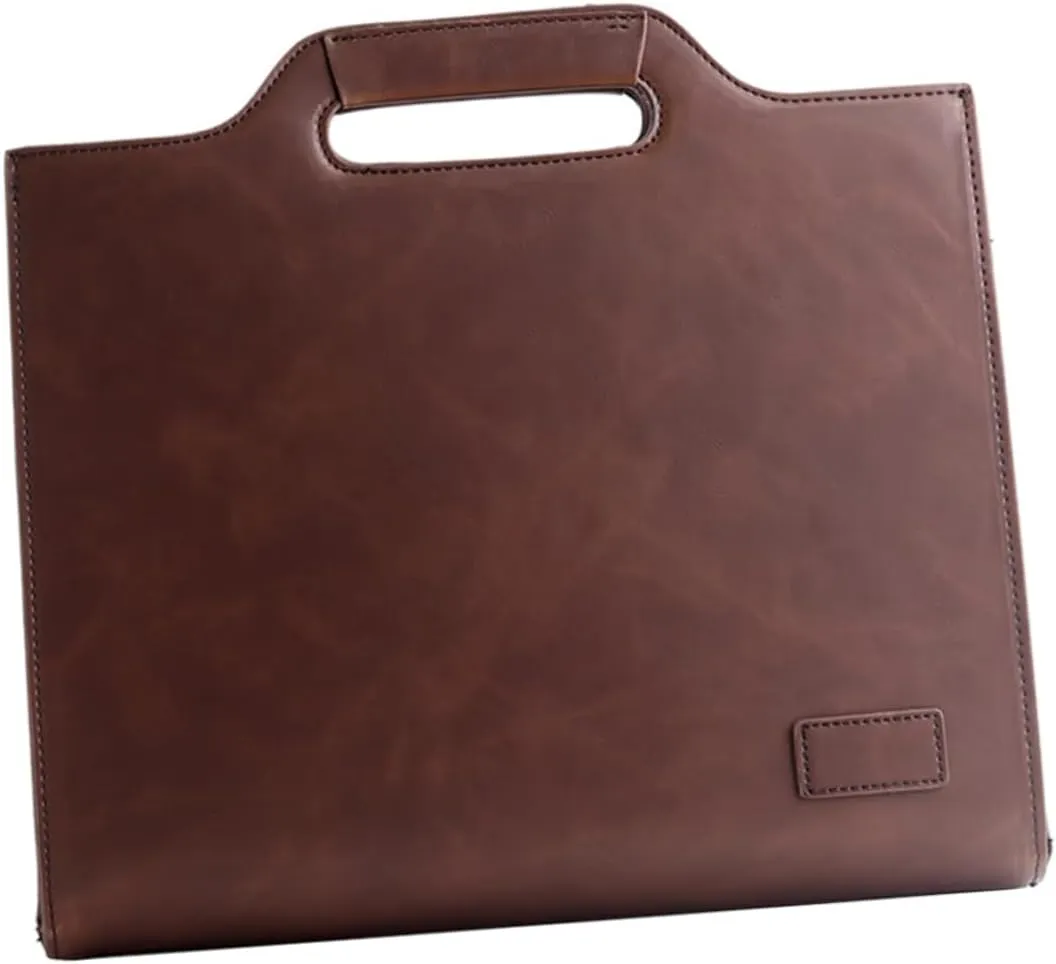 Retro Vintage Messenger Bag for Men Large Capacity Briefcase Pu Leather Computer Storage Bag