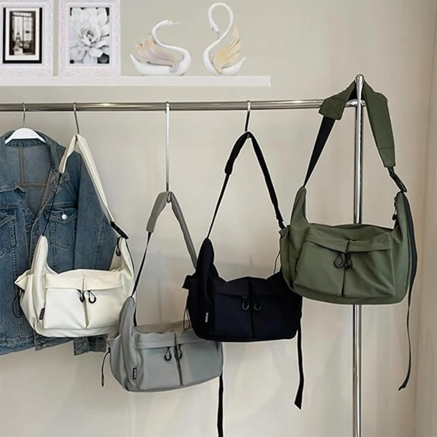 Retro Waterproof Canvas Messenger Bag | Casual Daily Use with Multiple Pockets -New Large Capacity Crossbody Shoulder Bag