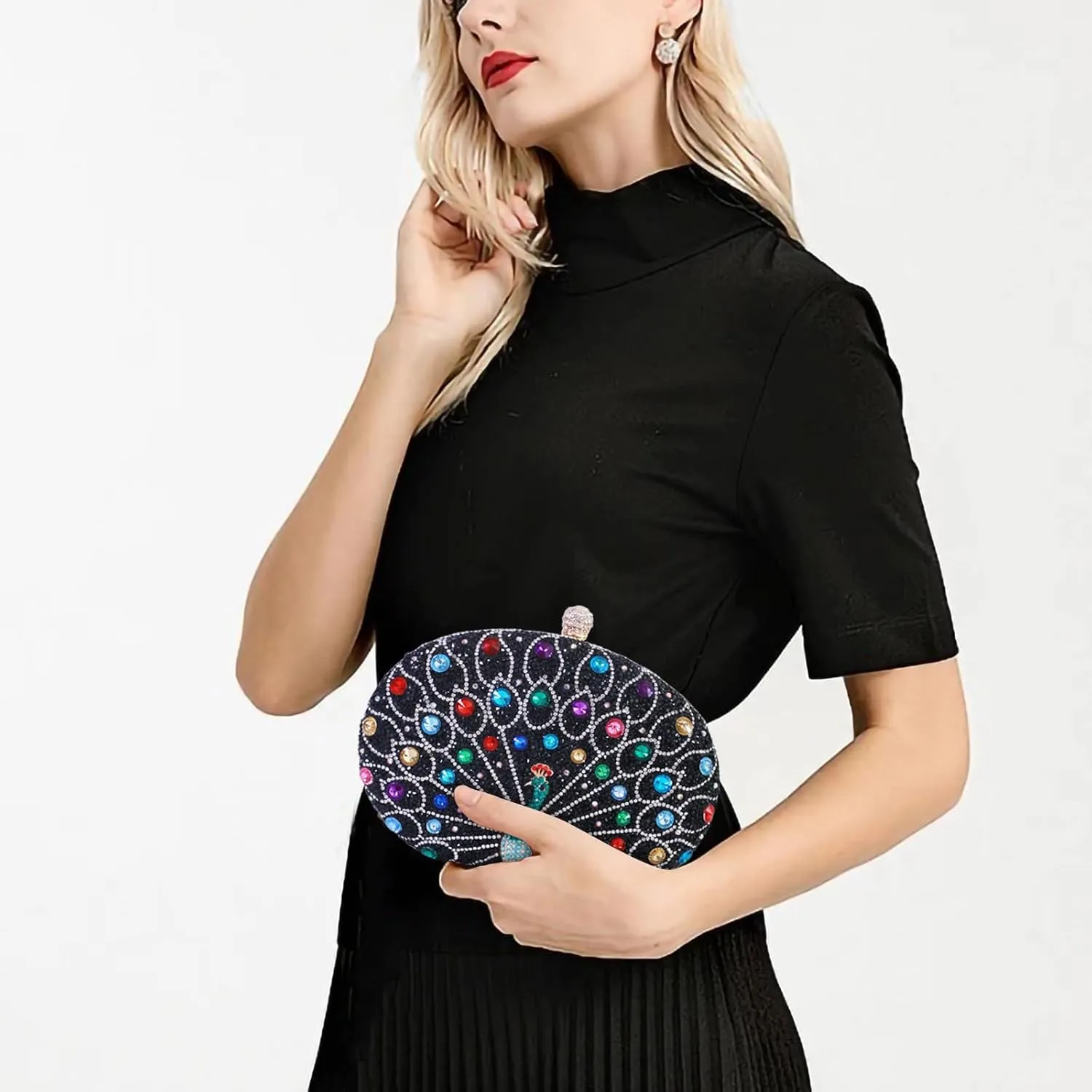 Rhinestone Evening Clutch Purses for Women Evening Clutch bag Crossbody & Shoulder Bag For Wedding Night out Party