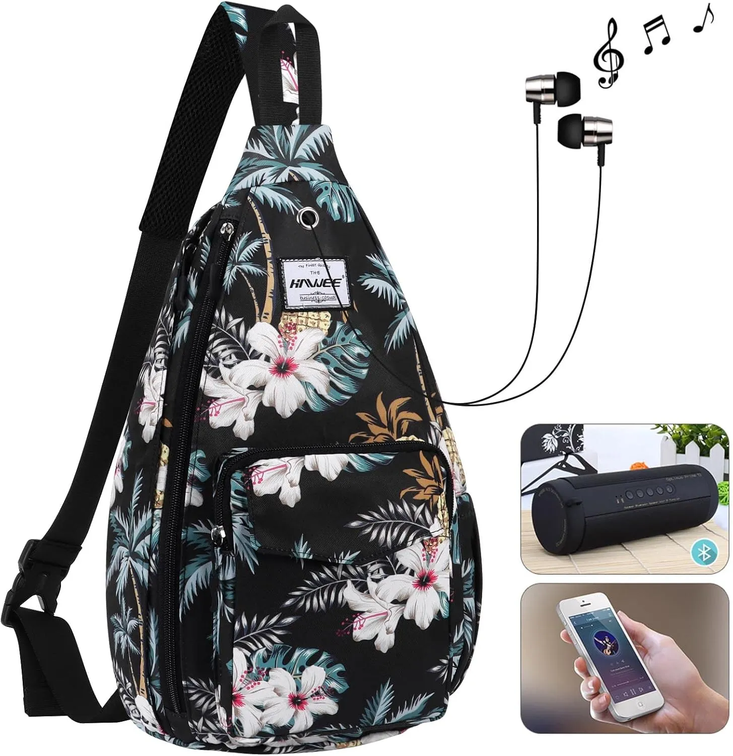 Rope Sling Bag for Women Men Casual Cross Body Daypack Backpack Adjustable Strap Water Repellent for Travel/Sport