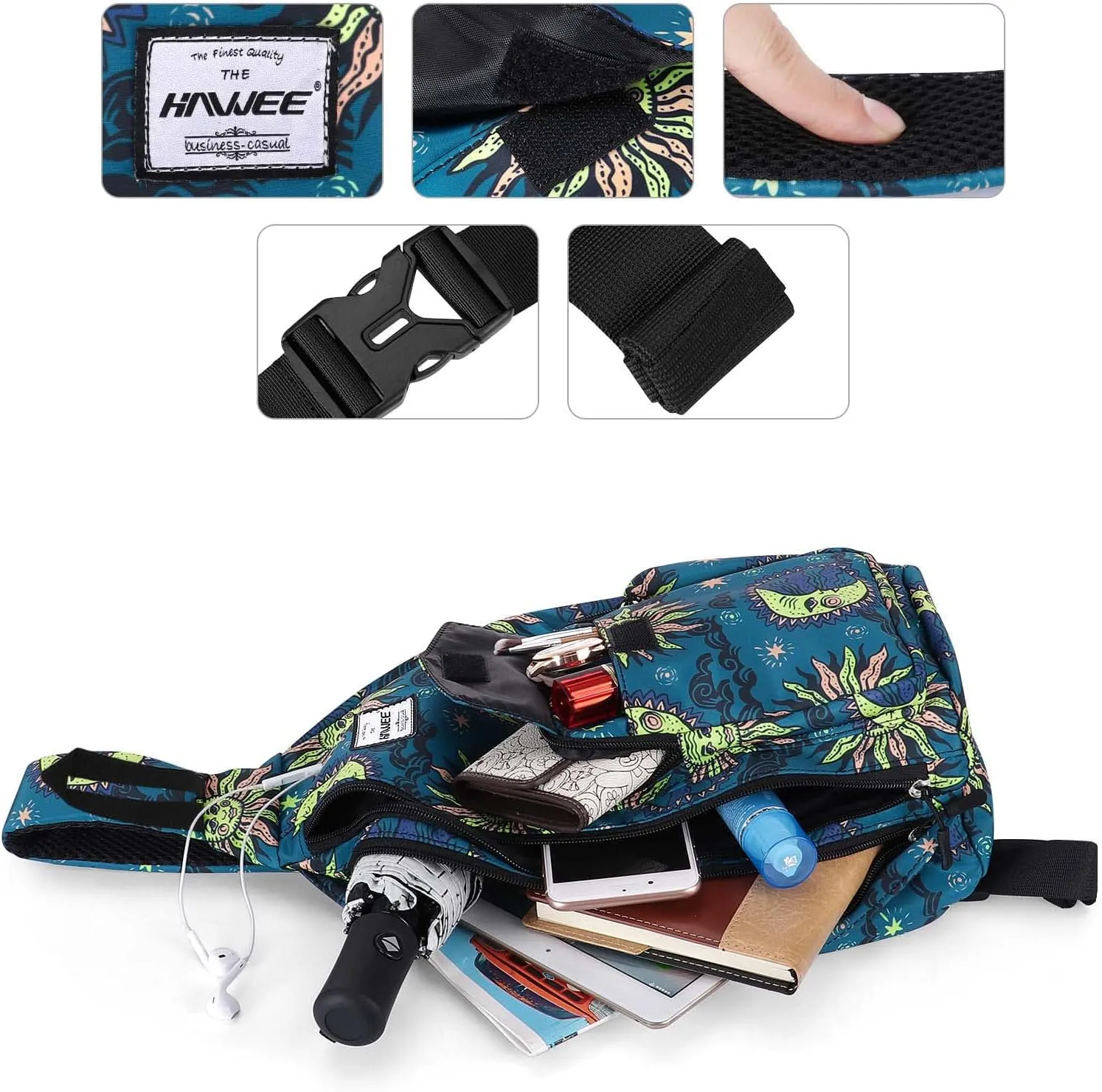 Rope Sling Bag for Women Men Casual Cross Body Daypack Backpack Adjustable Strap Water Repellent for Travel/Sport