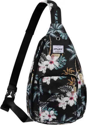 Rope Sling Bag for Women Men Casual Cross Body Daypack Backpack Adjustable Strap Water Repellent for Travel/Sport