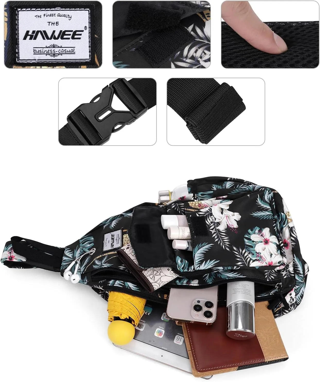 Rope Sling Bag for Women Men Casual Cross Body Daypack Backpack Adjustable Strap Water Repellent for Travel/Sport