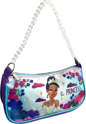 Ruz Disney Licensed Little Girl Shoulder Handbag With Beaded Handle (Princess Tiana)