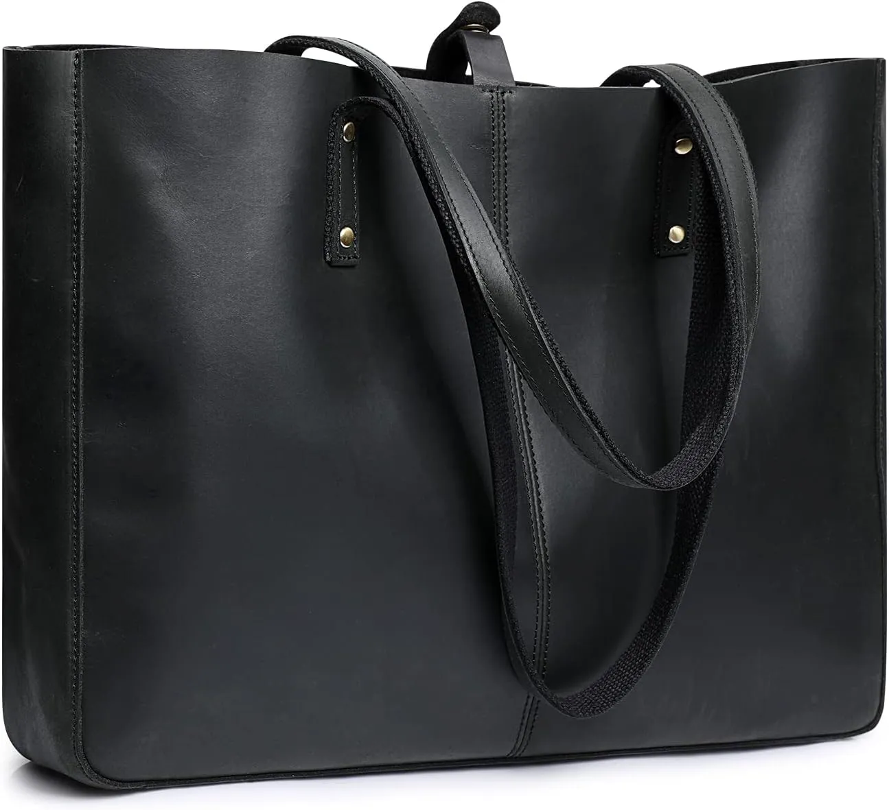 S-ZONE Genuine Leather Shoulder Tote Bag for Women Large Handbag Work Purse
