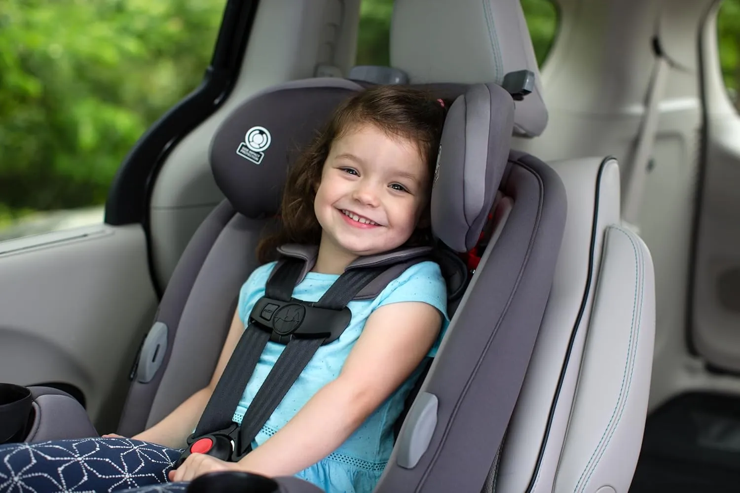 Safety 1st Grow and Go All-in-One Slim Convertible Car Seat, Rear Facing, 5-40 lbs, Forward Facing (30–65 lbs), High Back Booster Seat 40-100 pounds, Carbon Rose
