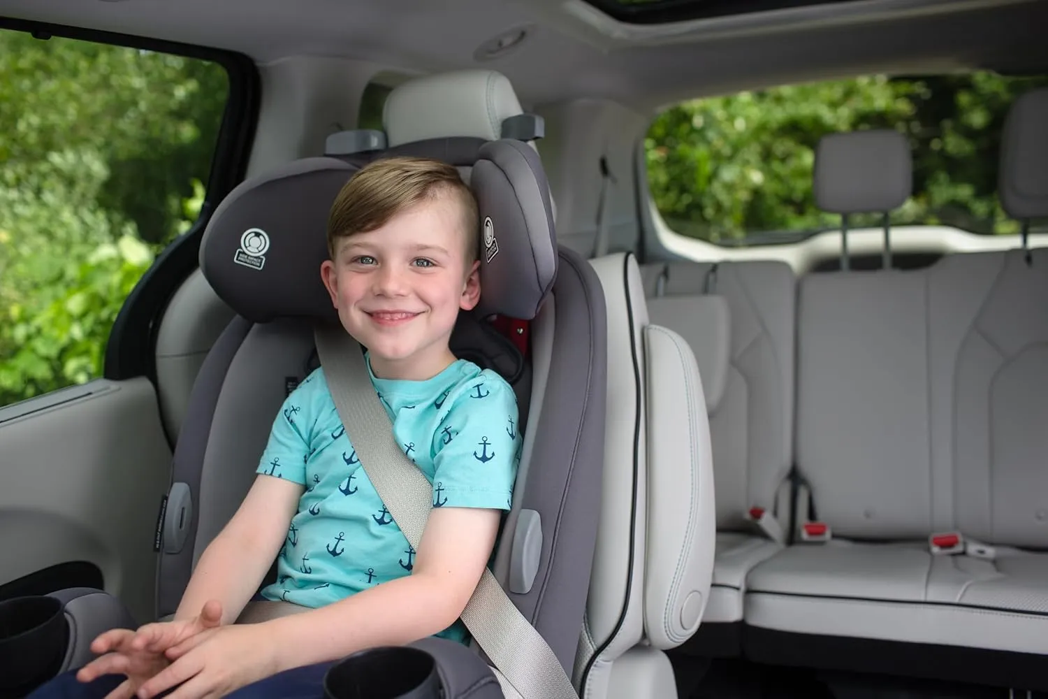 Safety 1st Grow and Go All-in-One Slim Convertible Car Seat, Rear Facing, 5-40 lbs, Forward Facing (30–65 lbs), High Back Booster Seat 40-100 pounds, Carbon Rose