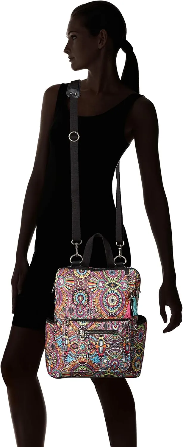 Sakroots Eco-Twill Loyola Convertible Backpack Rainbow Wanderlust One Size