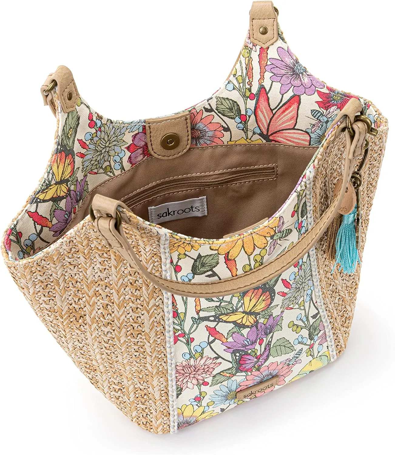 Sakroots Roma Straw Small Shopper