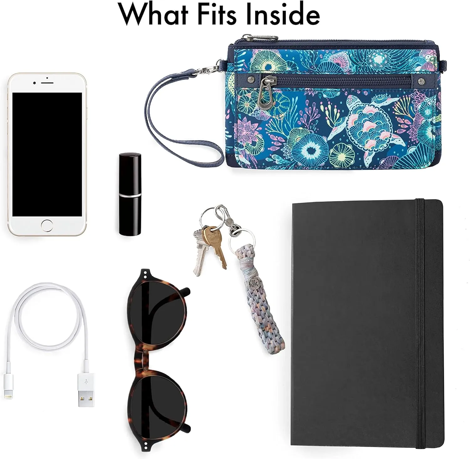Sakroots Smartphone Crossbody Bag in Eco-Twill, Convertible Purse with Detachable Wristlet Strap with Phone Wallet Pockets