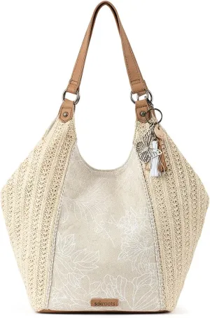 Sakroots The Sak Roma Shopper Shoulder Bag Large Purse & Tote Bag with Double Straps & Zipper Pockets for Everyday & Travel