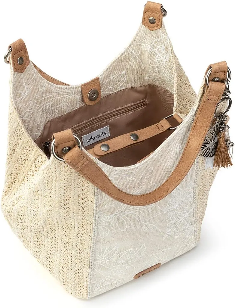 Sakroots The Sak Roma Shopper Shoulder Bag Large Purse & Tote Bag with Double Straps & Zipper Pockets for Everyday & Travel