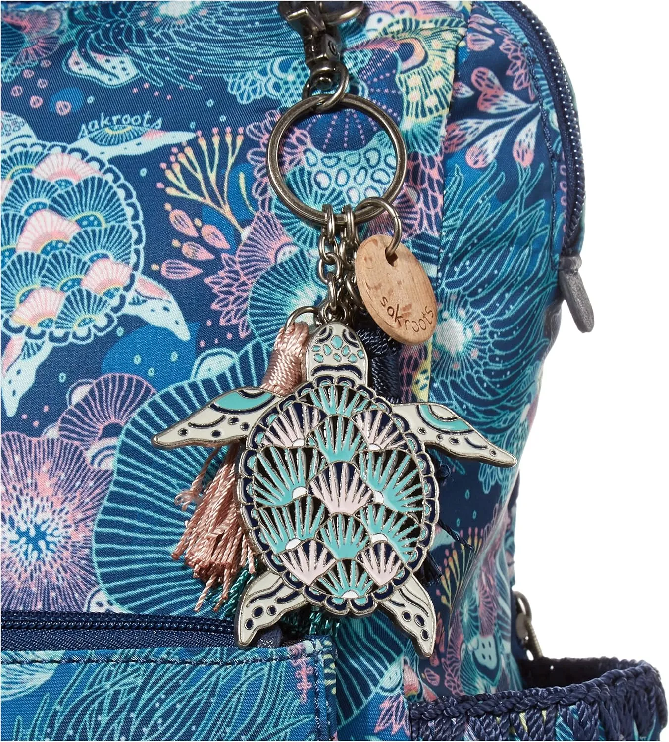 Sakroots womens Eco-twill Loyola Convertible Backpack, Royal Blue Seascape, One Size US