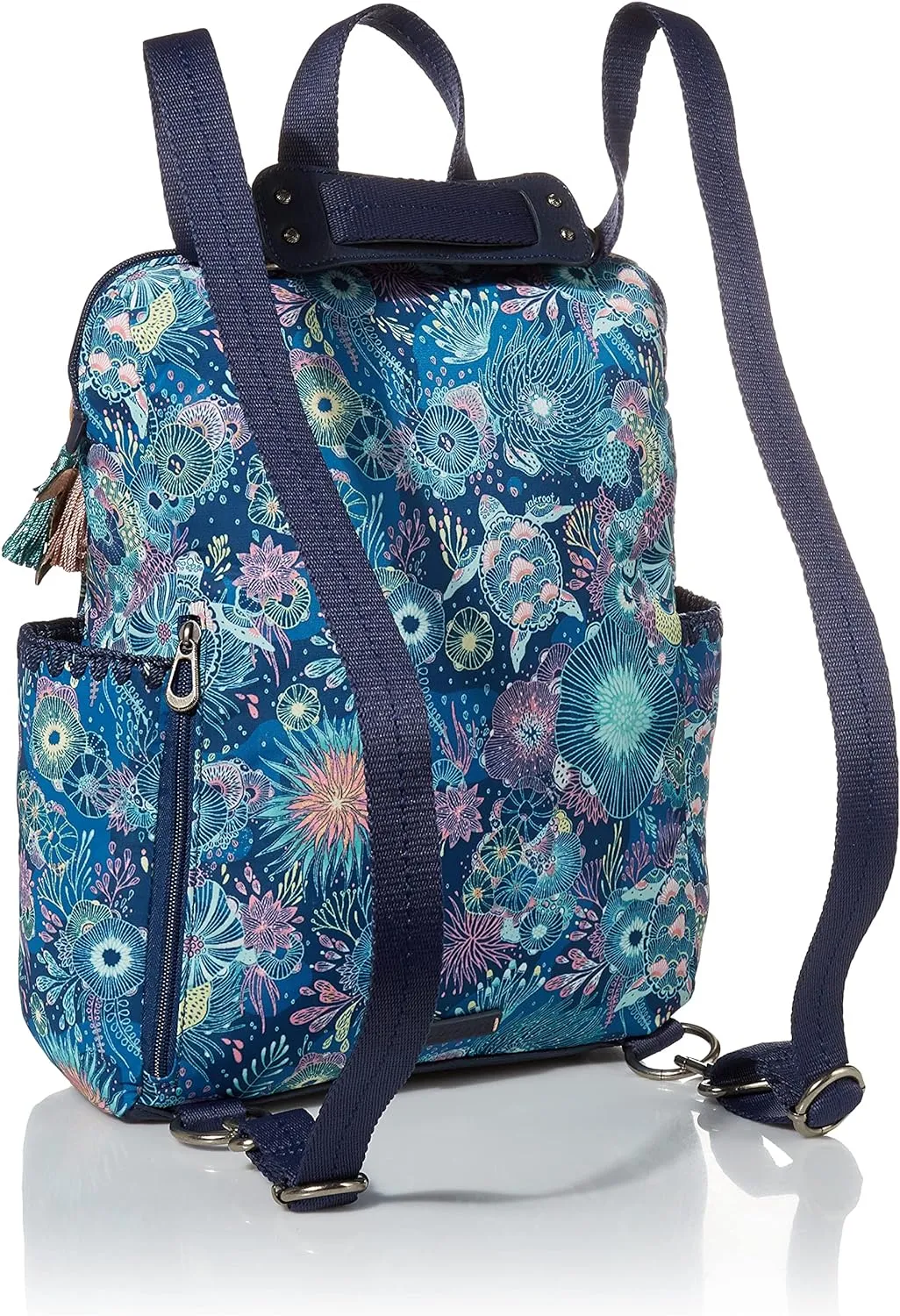 Sakroots womens Eco-twill Loyola Convertible Backpack, Royal Blue Seascape, One Size US