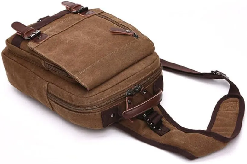 Sechunk Canvas Messenger Bag Sling Bag Crossbody Bag Shoulder Bag Retro Cross Body Handbags