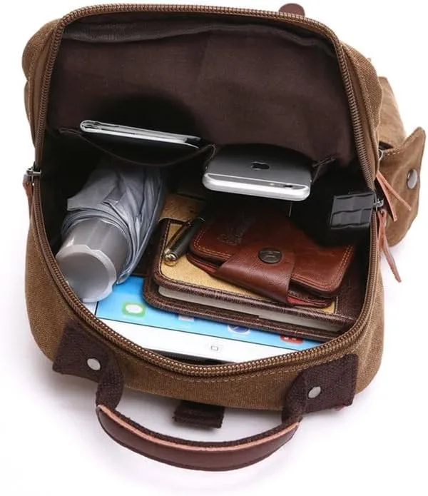 Sechunk Canvas Messenger Bag Sling Bag Crossbody Bag Shoulder Bag Retro Cross Body Handbags