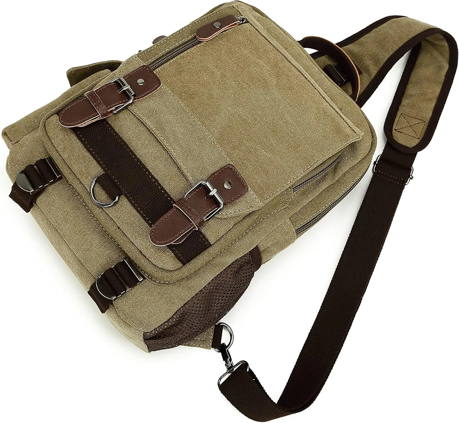 Sechunk Canvas Messenger Bag Sling Bag Crossbody Bag Shoulder Bag Retro Cross Body Handbags