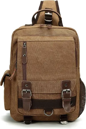 Sechunk Canvas Messenger Bag Sling Bag Crossbody Bag Shoulder Bag Retro Cross Body Handbags