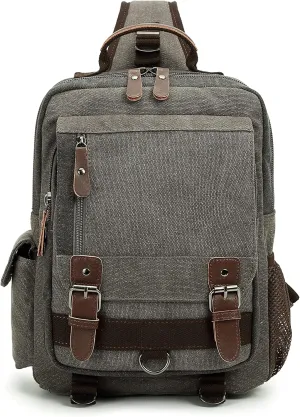 Sechunk Canvas Messenger Bag Sling Bag Crossbody Bag Shoulder Bag Retro Cross Body Handbags