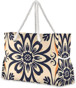 senya Large Beach Shoulder Bags Canvas Tote Water Resistant for Gym Travel Daily
