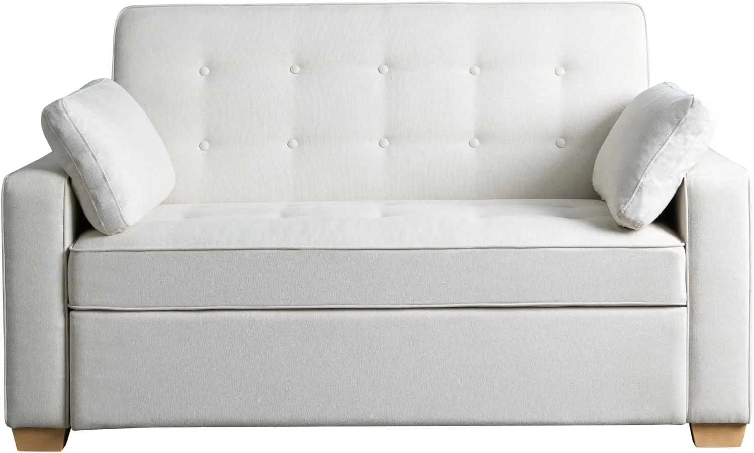 Serta Ainsley Full Size Convertible Loveseat, Oyster