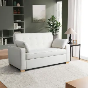 Serta Ainsley Full Size Convertible Loveseat, Oyster