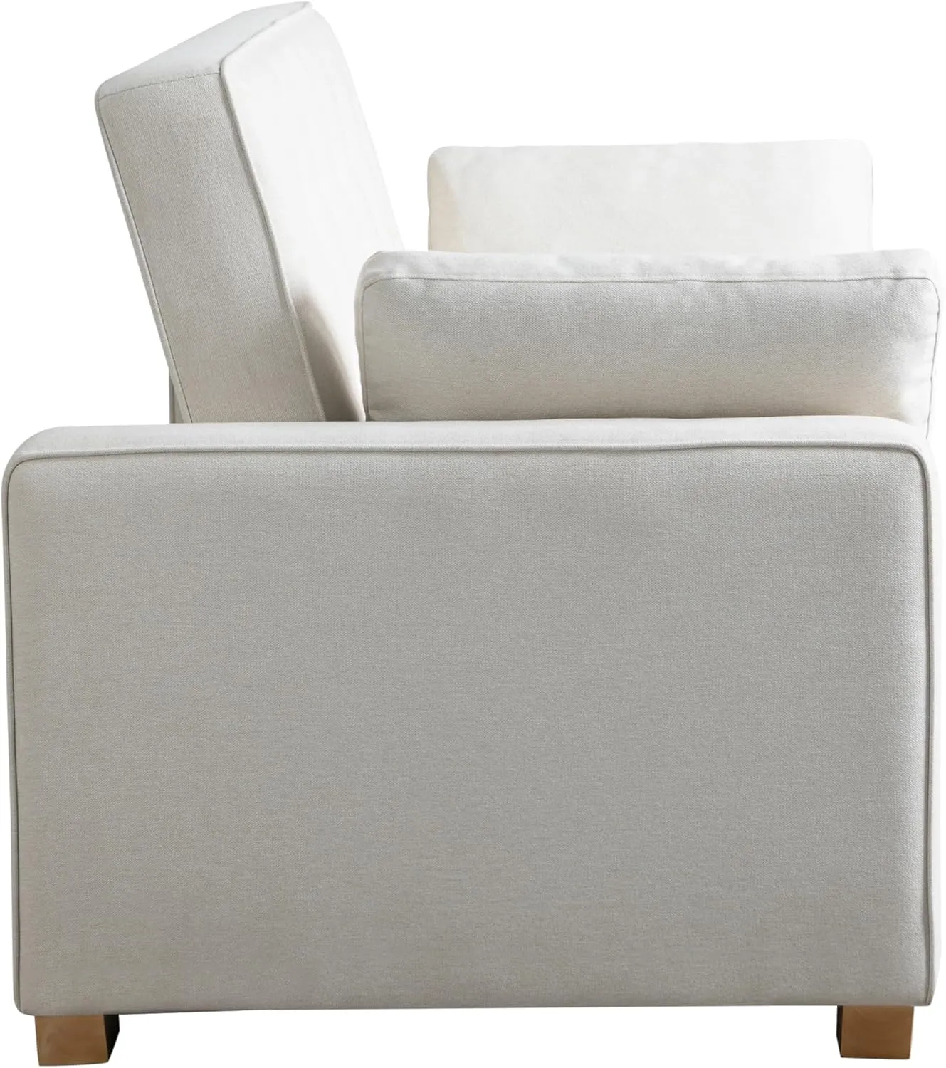 Serta Ainsley Full Size Convertible Loveseat, Oyster