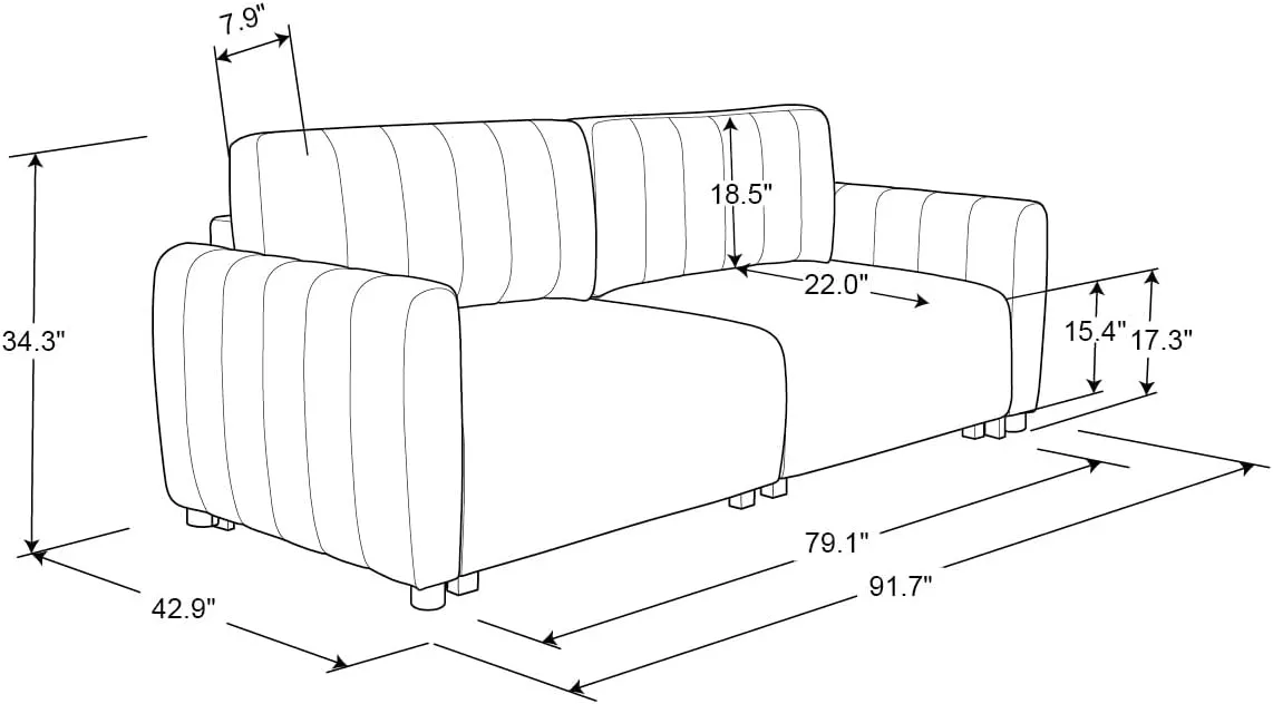 Serta Galway Convertible Sofa Pebble Boucle