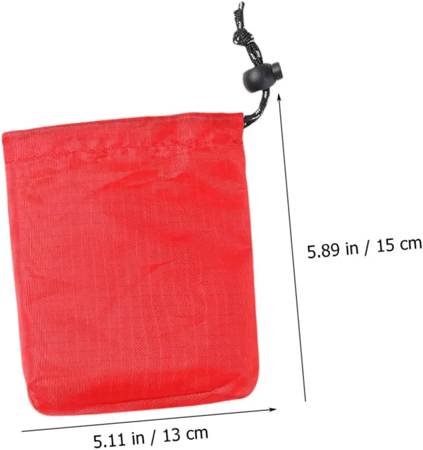 Sets Drawstring Fabric Bags for Camping Small Tote Packaging Reusable Storage Bags Rings Pcs