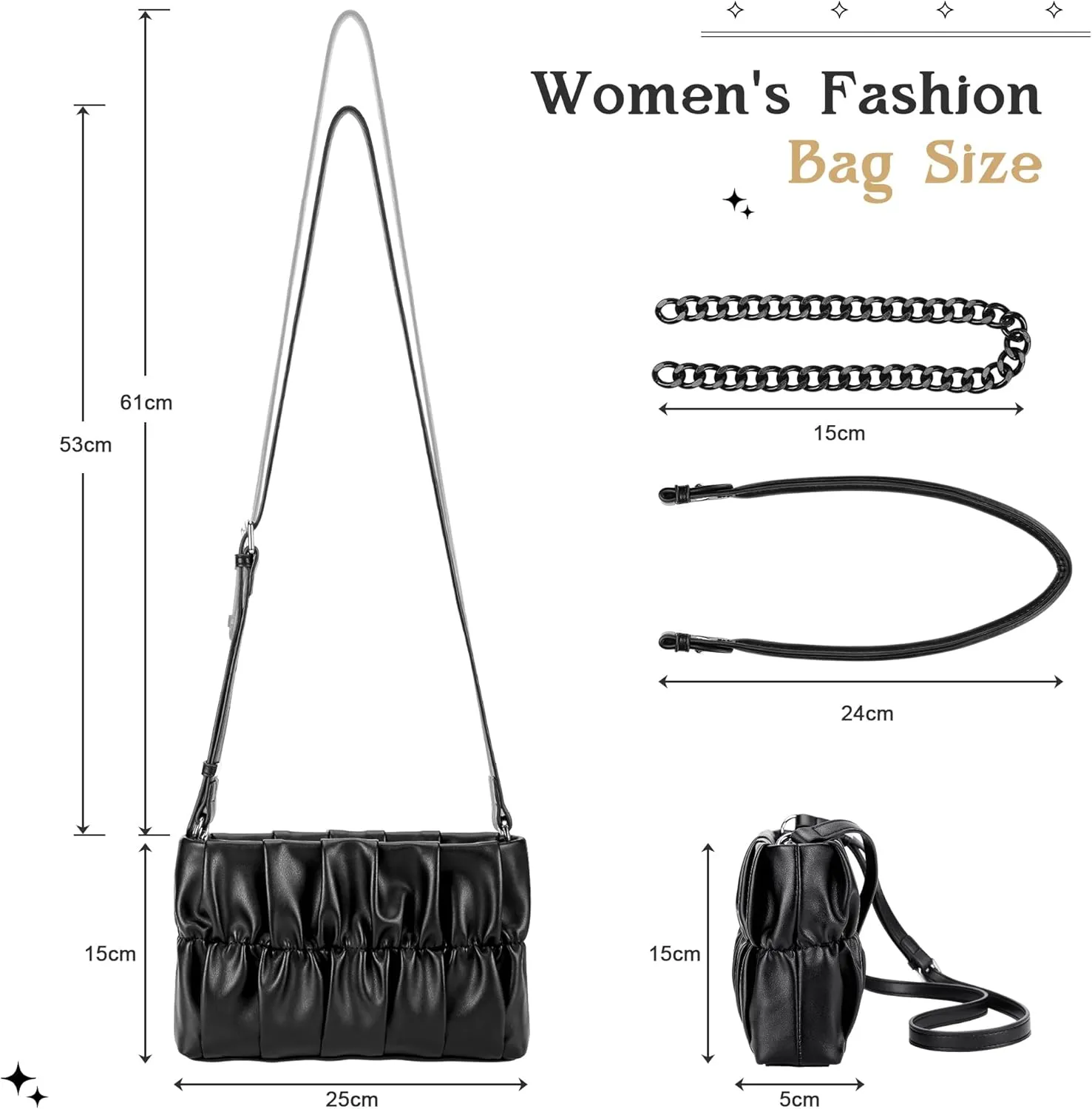 Shoulder Bag for Women,Leather Crescent Crossbody Bags Hobo Handbag Designer Purse with Adjustable Strap