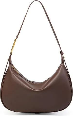 Shoulder Bags for Women, Genuine Leather Crossbody bags purses, Crescent Handbags with an Adjustable Strap