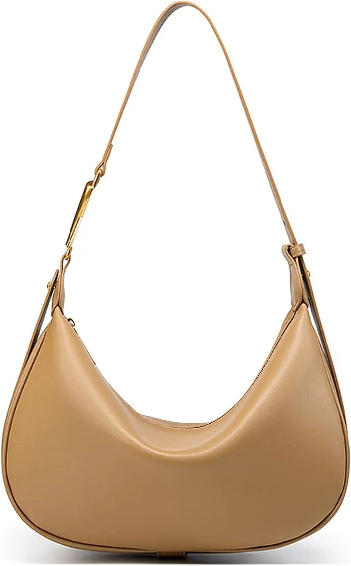 Shoulder Bags for Women, Genuine Leather Crossbody bags purses, Crescent Handbags with an Adjustable Strap